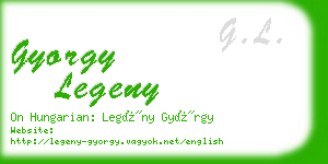 gyorgy legeny business card